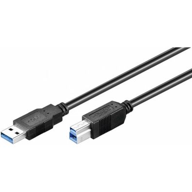 goobay USB 3.0 A/USB 3.0 B Kabel 3,0 m schwarz