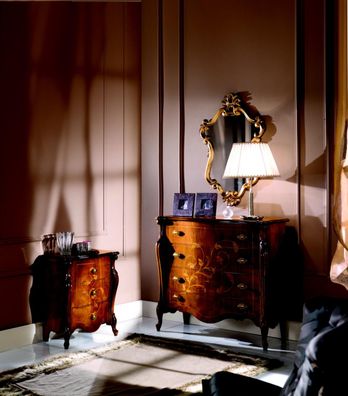 Italienische Möbel Design Kommode Anrichte Braun Luxus Holz Designer Stil Barock