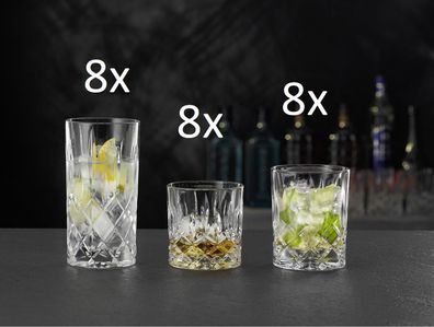 Nachtmann Noblesse Becher Set 24tlg. Longdrink, Whisky, Gläserset