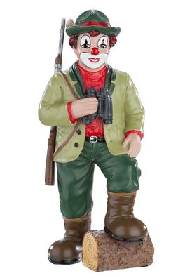 GILDE Clown, "Auf der Pirsch", Kunstharz, mehrfarbig, , L. 5 cm, B. 6,5 cm, H. 15