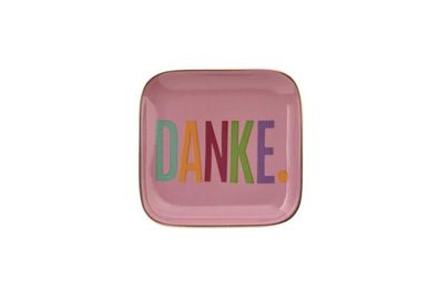 Gift Company Love Plates, Deko-Teller S, Porzellan, Danke, rosa 1148403012 1 St