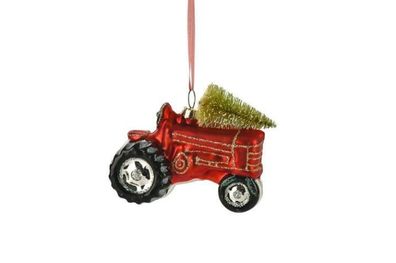 Gift Company Hänger Traktor mit Weihnachtsbaum, rot, 1138501003 1 St