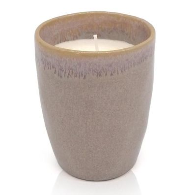 Mea Living Stoneware Kerze im Becher, sand, STO-KER-004 1 St