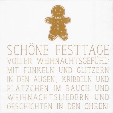 Räder Weihnachtszauber Cocktailservietten Schöne Festtage 25x25, 90889 20 St