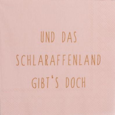 Räder PET Serviette, Und das Schlaraffenland gibts doch, 33x33cm, 17406 20 St