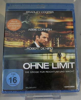 Blu-ray "Ohne Limit", Robert de Niro, Bradley Cooper neu & ovp, FSK 16