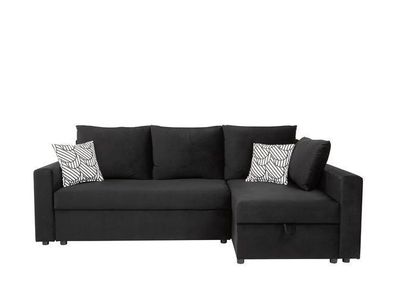 Ecksofa Przemek IV | Couch Sofa mit Schlaffunktion | 138 x 240 x 89 cm, Schwarz