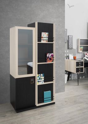 Bücher Regal Schwarz Jugendzimmer Regale Schrank Holz Für Möbel Neu