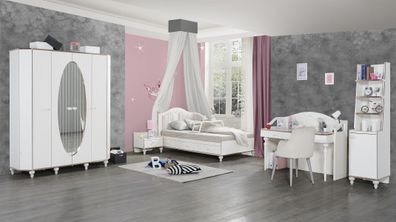 Schlafzimmer Set 5Tlg. Bett Nachttisch Schreibtisch Kinderbett Möbel