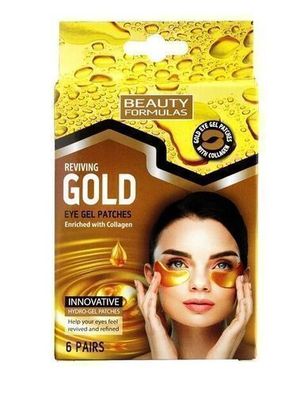 Beauty Formulas Goldene Gel-Augenpads, 6 Paare - Augenpflege-Treatment