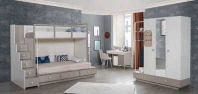 Doppelstockbett Bett Etagen Kinderzimmer Hochbetten Jugendzimmer Hochbett 3Tlg