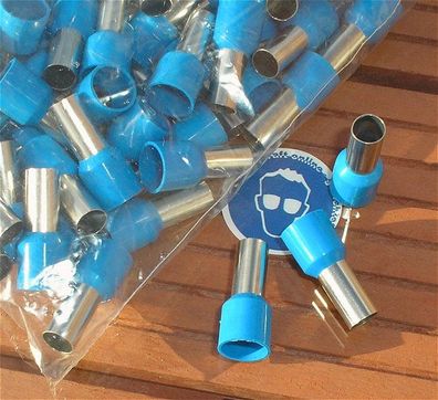 100 Stück Aderendhülsen 16mm² qmm 16,0mm² blau teilisoliert 420851 4040746082089