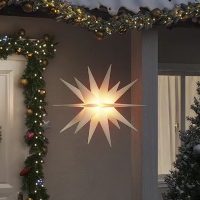 vidaXL LED-Weihnachtssterne 3 Stk. Faltbar Weiß 100 cm