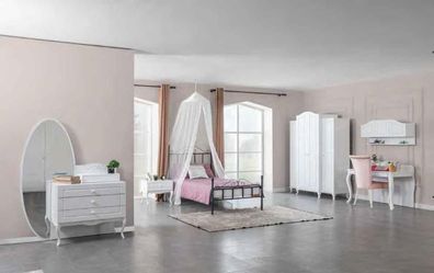 Garnitur Set Bett Nachttisch Kommode Schlafzimmer Jugendzimmer 6Tlg. Möbel Neu