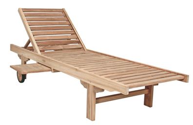 Garden Pleasure Teak Sonnenliege Solo Gartenliege Relaxliege Garten Holz Liege