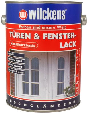 Wilckens Türen u. Fensterlack weiß hochglänzend Türenlack Türfarbe Fensterfarbe