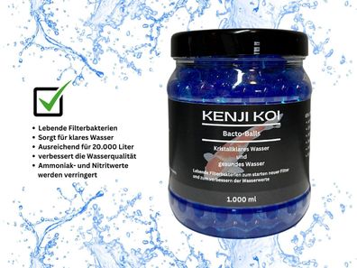 KENJI KOI Bacto-Balls 1000ml Filterstarter Starterbakterien Teichpflege Koiteich