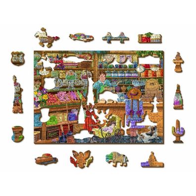 WOODEN CITY Holzpuzzle Süßes Abenteuer 2in1, 200 Teile ECO