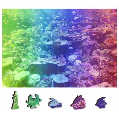 WOODEN CITY Holzpuzzle Coral Reef 2in1, 200 Teile ECO