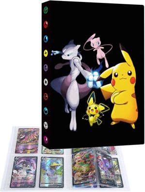 Pokemon Sammelalbum Mewtu & Mew, Pikachu, Pichu Sammelmappe für 240 Karten