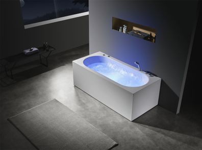 Luxus Wanne Whirlpool Sprudel Massagedüsen Badewanne Whirlwanne Led