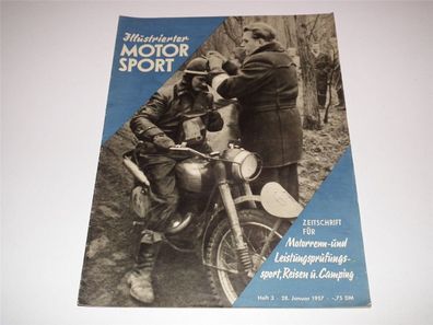 Prospekt Motor Sport Zeitschrift 1957 Heft Nr. 3