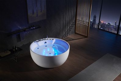 Runde Badewanne Whirlpool Wannen Led Sprudel Wanne Massage Design Wellness