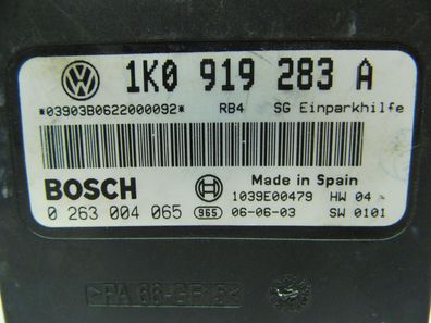 PDC Steuergerät Einparkhilfe 1K0919283A VW Golf Plus (Typ:1KP/5M) 2006