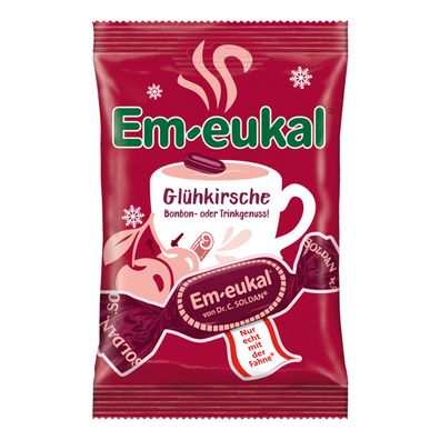 Em eukal Winter Edition Glühkirsche als Bonbon oder Trinkgenuss 90g