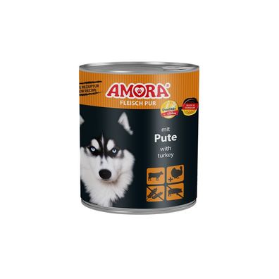 AMORA Dog Dose Fleisch Pur Pute 12 x 800g (5,20€/kg)