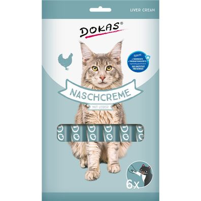 Dokas Cat Snack Nasch-Creme mit Leber 12 x 90g (33,24€/kg)