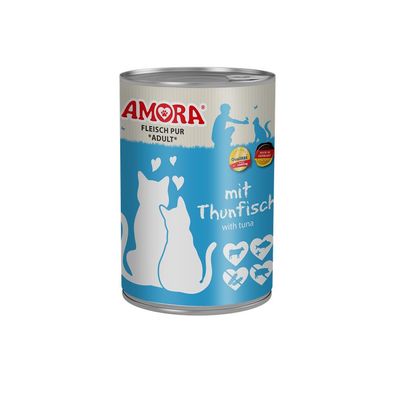 AMORA Cat Dose Fleisch pur Thunfisch 12 x 400g (7,48€/kg)