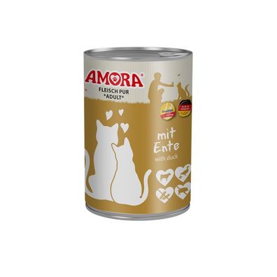 AMORA Cat Dose Fleisch Pur Ente 12 x 400g (7,48€/kg)