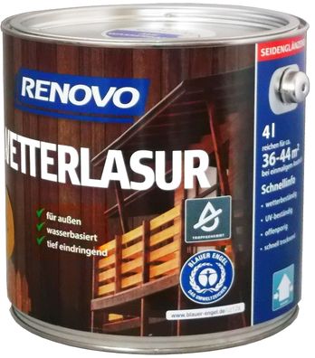 4L Renovo Wetterlasur/Aussenlasur wb. Nr.8412 teak