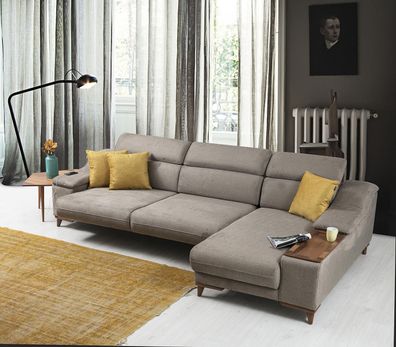 Sofa Couch Ecksofa L-Form Polster Modern Wohnzimmer Relax Sitz Luxus Möbel