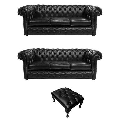 Chesterfield Polster Sofa Klassische Couch Polster Garnitur Sofagarnitur Neu