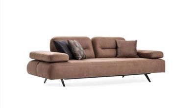 Design 3 Sitzer Sofa Braun Couch Polster Big Luxus Couchen Sofas Textil Sitz Neu