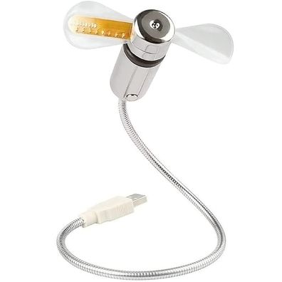 USB-LED-Uhrenventilator - tragbar - Mini-Lüfter