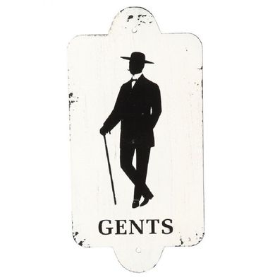 Blechschild, Toilettenschild, Gents, Herren, Männer, Gastro Wandschild 28x14 cm