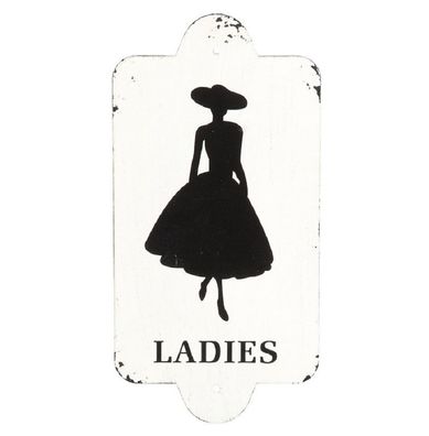 Blechschild, Toilettenschild, Ladies, Damen, Frauen, Gastro Wandschild 28x14 cm