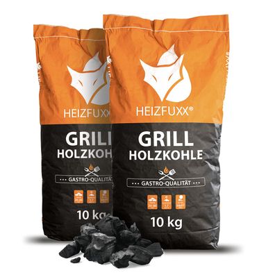 Heizfuxx Grillholzkohle » Gastro-Qualität « 10kg x 2 Sack 20kg