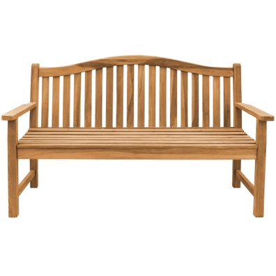 Gartenbank Catania Teak Massivholz Blau XXL extra stark 120 cm