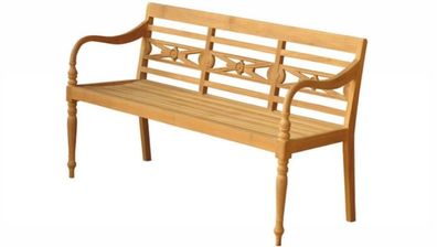 Gartenbank Aoste Teak Massivholz - Breite: 120 cm