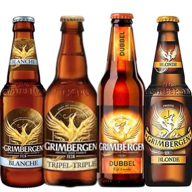 belgische Grimbergen Biere je 3x 0,3L Flaschen Blanche, londe, ripel und Dubbel