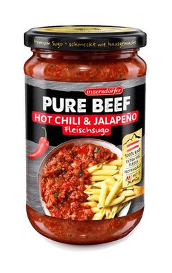 Inzersdorfer Pure Beef Hot Chili & Jalapeno Sugo mit Rindfleisch aus Österreich 400g