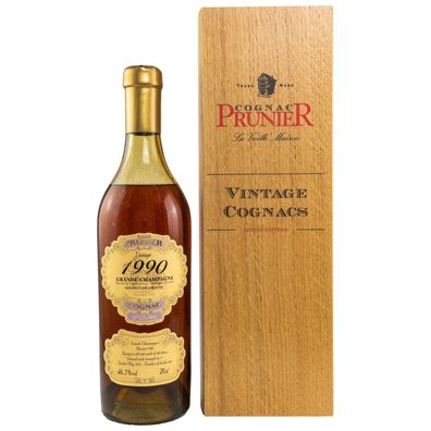 Prunier Vintage 1990-2020 Grande Champagne Cognac 0,7 ltr. 46,5% Vol. Holzkassette