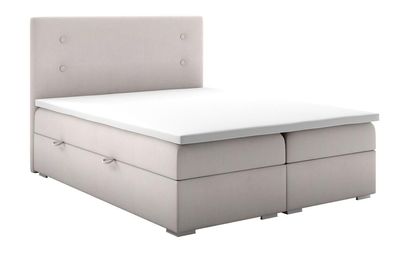 Schlafzimmer Bett Polster Modern Design Luxus Doppelbett Beige Boxspringbett