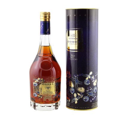 Cognac Godet V.S.O.P. / 14 Jahre / 40% Vol. 0,7 ltr. in Geschenkhülle