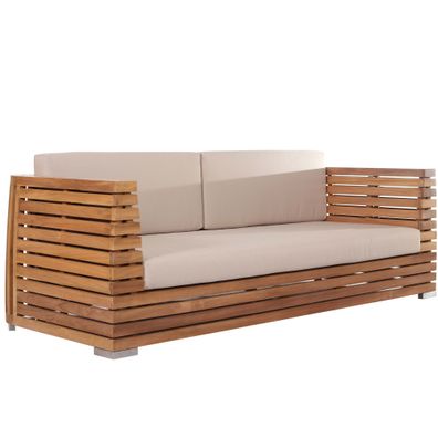 Outdoor Sofa Picardie 3-Sitzer Teak Massivholz