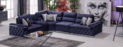 Design Ecksofa Stoff L-Form Modern Style Couch Polstermöbel Wohnzimmer Gruppe